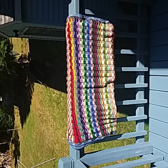 New Afgan Crochet Blanket Puff Weave Pattern - Picture 3 of 5